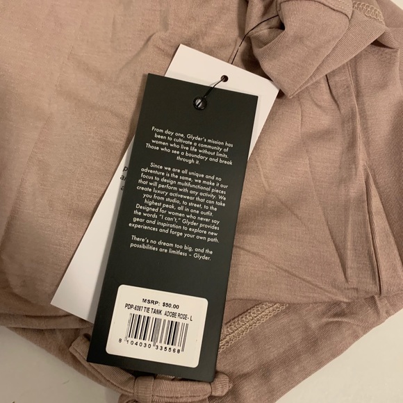 Glyder tie tank in color Adobe rose - Picture 3 of 5